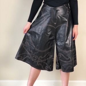 Embroider Leather Gauchos